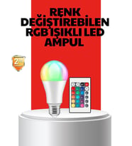 İthalat® Rgb Uzaktan Kumandalı Led Ampul 16 Renkli A Kalite