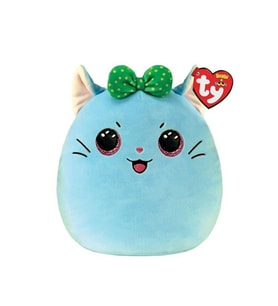 TY Squishy Beanies Fiyonklu Mavi Kedi Kirra Peluş 25 cm