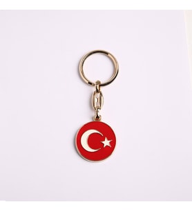 TÜRKBAYRAĞI TEMALI ANAHTARLIK-SARI-ANAH672