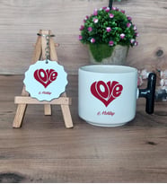 Love Sevgili Hediye Seti Kupa Bardak T Kulplu ve Anahtarlık Sevgiliye Sevgililer Günü Hediyesi (Model 6)