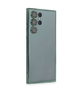 Northcity Samsung Galaxy S22 Ultra Kılıf Razer Lensli Silikon - Yeşil