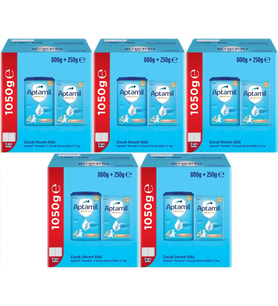 Nutrıcıa Aptamil Pronutra 800GR+250GR Toplam: 1050GR Devam Sütü No:4 (1 Yaş ve Üzeri) (5 Li Set)