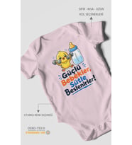 Güçlü bebekler sütle beslenir Kısa Kollu Bebek Body %100 Pamuk