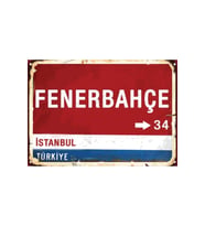 Fenerbahçe Yön Tabelası Görünümlü Tablo - Fenerbahçe Yazılı Poster - Kadıköy Tablo - Fenerbahçe