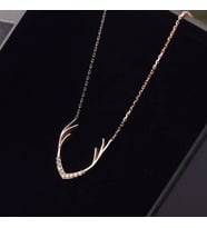 Geyik Boynuzu Altın Kolye 14K Gold