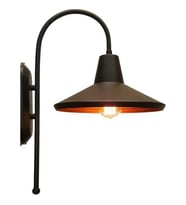 Rsylight Retro Rustik Dekoratif Metal Siyah Baston Kol Vintage Aplik