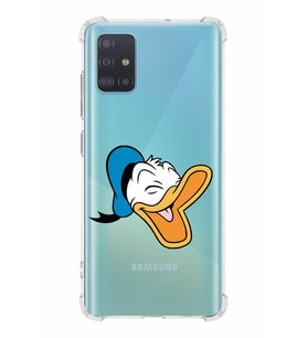Samsung Galaxy A51  Köşe Korumalı Antişok Kapak Donald Duck Tasarımlı Şeffaf  Kılıf