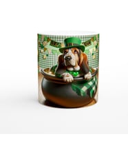 Şans Tenceresinde Basset Hound Temalı Baskılı Kupa Bardak