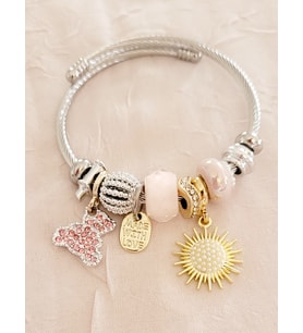 Güneş Charm Çelik Bileklik Pandora Model