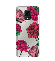 Redmi Note 9 Pro/Note 9S Uyumlu Gül Desenli Şeffaf Telefon Kılıfı