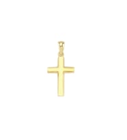 Altın Bombeli Mini Cross Kolye Ucu