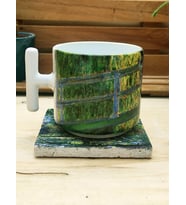 Claude Monet Set 9 - T Kulplu Fincan Kupa-Traverten Bardak Altlığı 1