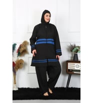 Akbeniz Büyük Beden Tesettür Mayo 7XL-8XL-9XL-10XL Siyah 55011