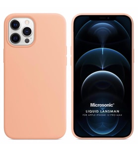 Microsonic Apple iPhone 12 Pro Max Kılıf Liquid Lansman Silikon Rose Gold