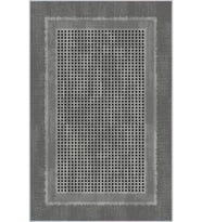 Eliana Home Baskılı, Yıkanabilir Kaymaz Taban Salon Halısı LNA0052-SD1159 100x150 cm (Gri)