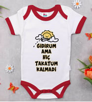 BK Kids Takatum Kalmadi Tasarımlı Kırmızı Bebek Body Zıbın-1