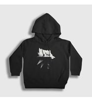 Presmono Unisex Çocuk Siyah Wolf Dizi Witcher Kapüşonlu Sweatshirt 327952tt