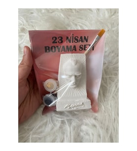 Atölye Lavi Shop ATA büst Boyama Kiti (10 ADET)/23 nisan/ 19 mayıs/30 Ağustos/29 ekim/aile katılım,kendin yap,DIY