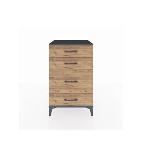 Hyperion Komodin 4 Çekmeceli 60x44x96 Antrasit-Çam