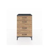 Hyperion Komodin 4 Çekmeceli 60x44x96 Antrasit-Çam