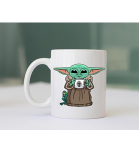 Yoda Karikatür Baskılı Kupa Bardak