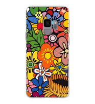 PrintiFy Samsung Galaxy S9 ile Uyumlu 1mm Slim Fit Retro Colors 2 Baskılı Şeffaf  Kılıf