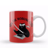 Arm The Working Class  Ninja Cat Arm Gift Kupa Bardak Porselen