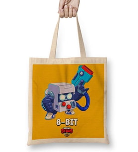 Brawl Stars 8 Bıt Bez Çanta Uzun Saplı