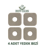 Kare Başlıklı Mop Seti ile 4 Adet Yedek Mikrofiber Bez, Tüm Modellerle Uyum
