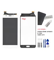 Samsung Galaxy J7 PRİME - SM-G610F Uyumlu Lcd Ekran Dokunmatik Servis Lcd BEYAZ + B-7000 + TAMİR SETİ