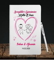 Sevgililer Gününe Özel Defter Kalem Seti 24