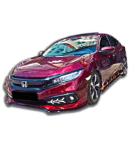 Honda Civic Fc5 Mugen Makyajlı Kasa Ön Ek Karlık Mat Siyah Plastik 2019+