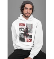 Itachi Uchiha Baskılı Unisex Oversize Naruto Anime Hoodie