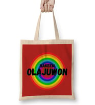 Hakeem Olajuwon- Basketball gifts Vintage Retro Rainbow Quotes For BOYS AND Dad Bez Çanta Uzun Saplı