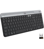 K580 İnce Çoklu Cihaz Özellikli Kablosuz Klavye, Kompakt Modern, Telefon Tutucu, 24 Ay Pil Ömrü, 10 m Kullanım Mesafesi, Bluetooth Türkçe Q Klavye, Siyah