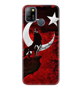 INFINIX Smart 4 5 6 Zero 8 S5 Pro Kılıf Desemli Silikon Wolf and Moon 2 1381