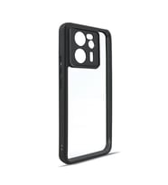 Vendas Xiaomi Mi 13T Uyumlu Roll Serisi Kamera Korumalı Şeffaf Arka Yüzey New Roll Kılıf (Siyah)