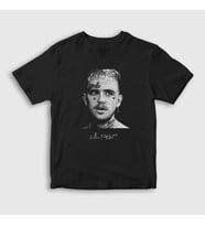 Presmono Unisex Çocuk Siyah Portrait Lil Peep T-Shirt 37613tt