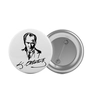 Atatürk İmzası Çanta Rozeti 20 Adet En Büyük Boy 5.8cm İğneli Broş