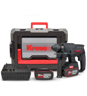 Kress KUC60.2 20Volt 4.0Ah. 2.0J Li-ion Çift Akülü Kömürsüz Profesyonel SDS-Plus Pnömatik Kırıcı/Delici