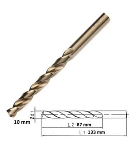 Makina Takım Mte HSS-E Altın Seri İnox Delme Matkap Ucu 10 mm