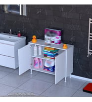 Modilayn SÖKE Küçük Alanlar İçin Akıllı Çözümler 90x75x32,5 cm’ lik 2 Kapaklı 2 Göz Raf Dolap