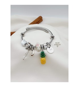 Çelik Ananas Charm Pandora Model Bileklik