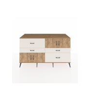 Kronos Konsol 2 Raflı 4 Çekmeceli 4 Kapaklı 176x59x99 Çam-Çam/Aytaşı