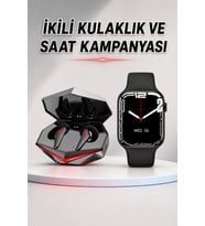 İkili Set Dev Kampanya Ucuz Kulaklık Ucuz Akıllı Saat Gürültü Önleyici Uzun Pil Ömrü