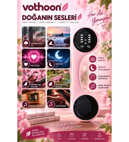 Taşınabilir Rahatlatıcı Uyku Ve Doğa Sesleri Cihazı – Yağmur, Dalga, Ninni Ve Doğal Sesler Pembe