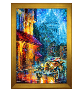 Manzara Temalı Kanvas Tablo 80 x 110 cm Gold Çerçeve