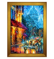 Manzara Temalı Kanvas Tablo 80 x 110 cm Gold Çerçeve