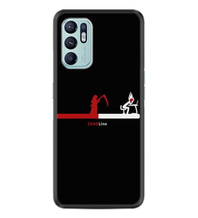 Oppo Reno 6 Kılıf Silikon Desen Özel Seri Dead Line 1662
