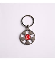 AY-YILDIZ TEMALI ÇELİK ANAHTARLIK-ANAH240